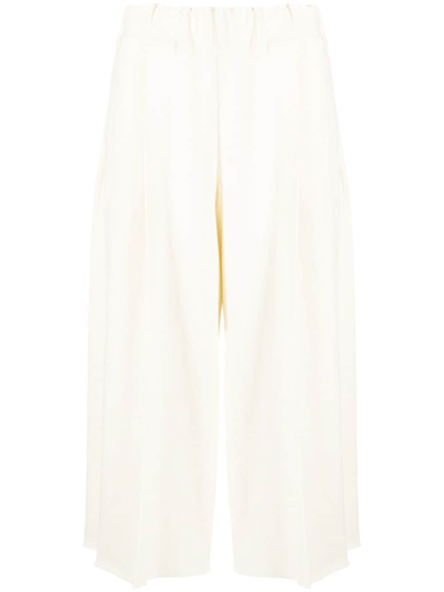 Issey Miyake Campagne Wide-leg Pants In Off White