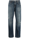 CLOSED STRAIGHT-LEG DISTRESSED JEANS