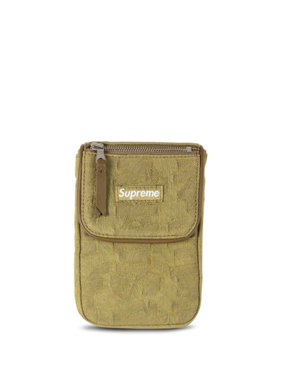 Supreme Box-logo Neck Pouch In Green