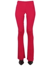 Dsquared2 Flared Ribbed Elastic Waistband Trousers In Purple