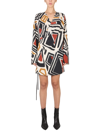Dsquared2 Geometric Mini Wrap Dress In Multicolor
