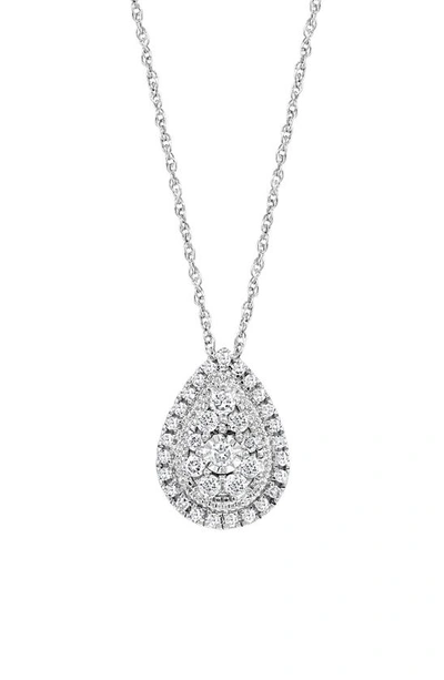 Effy Sterling Silver Diamond Pendant Necklace In White
