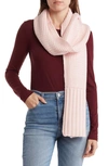 Ugg Textured Wool Blend Scarf In Light Pink