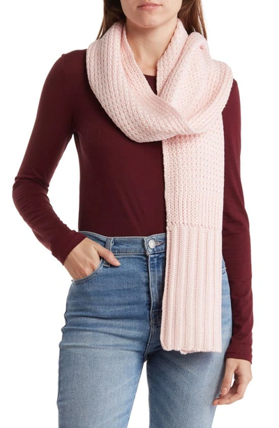 Ugg Textured Wool Blend Scarf In Light Pink