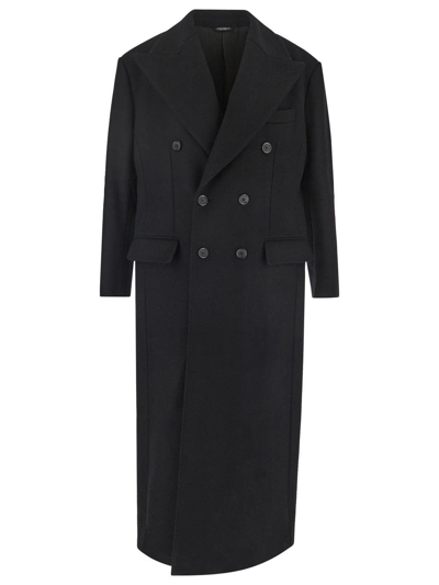 Dolce & Gabbana Black Wool Coat