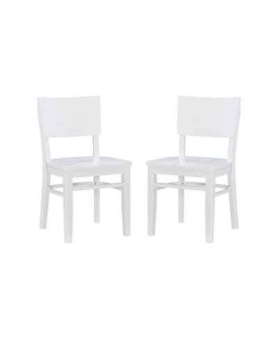 Linon Home Decor Joplin Dining Chair, Set Of 2 In White