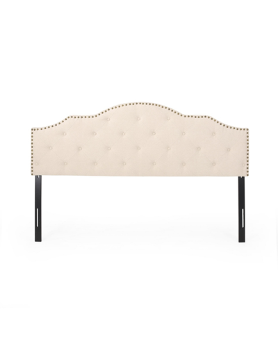 Noble House Cordeaux Contemporary Upholstered Headboard, King And California King In Beige