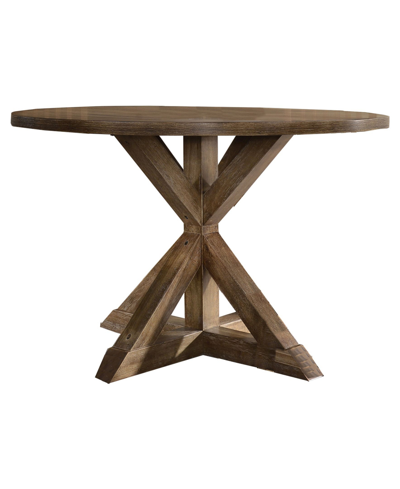 Best Master Furniture Venus Antique-like Natural Oak Round Dinette Table, 48" In Brown
