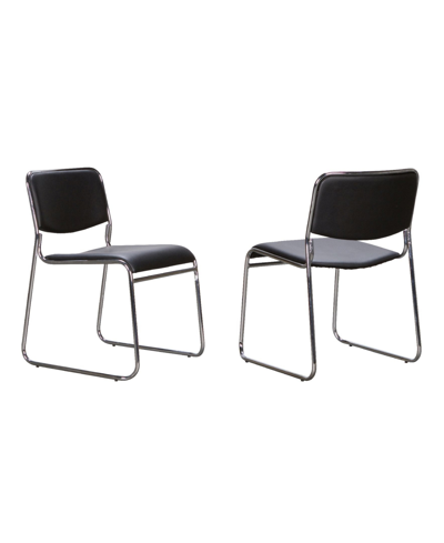 Linon Home Decor Garst Side Chair, Set Of 2 In Black