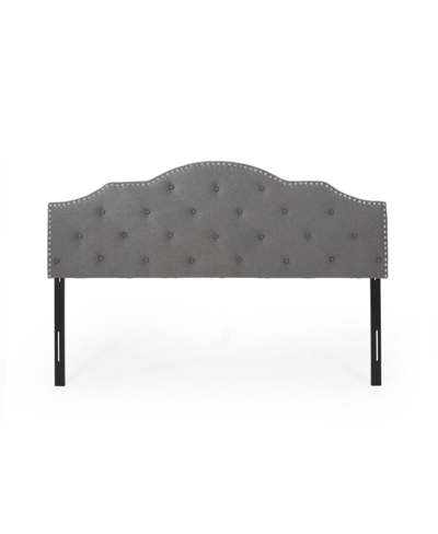 Noble House Cordeaux Contemporary Upholstered Headboard, King And California King In Charcoal
