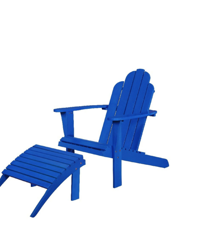 Linon Home Decor Clybourn Adirondack Accent Chair In Blue