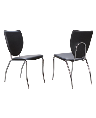 Linon Home Decor Antun Side Chair, Set Of 2 In Black