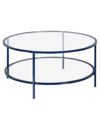 HUDSON & CANAL SIVIL 36" ROUND COFFEE TABLE WITH SHELF