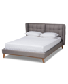 Baxton Studio Gretchen Modern And Contemporary Queen Size Platform Wingback Bed