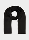 Totême Long Double Cashmere-blend Scarf In Black 200