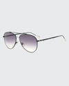 Isabel Marant Metal Aviator Sunglasses In Pink