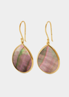 Ippolita Small Stone Teardrop Earrings In 18k Gold In Black Shell