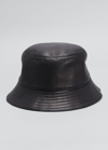 LOEWE FISHERMAN ZIP LEATHER BUCKET HAT