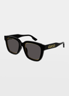Gucci Logo Square Acetate Sunglasses In Black