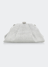 Judith Leiber Gemma Crystal-embellished Clutch-on-chain In Silver