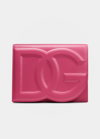 Dolce & Gabbana Dg Logo Flap Leather Shoulder Bag In Glicine