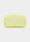 Cult Gaia Eos Beaded Acrylic Clutch Bag In Yellow