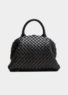 Bottega Veneta Cabat Mini Intrecciato-leather Top-handle Bag In Black