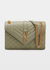 Saint Laurent Medium Cassandra Envelope Bag In Light Sage