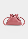 Loewe Flamenco Mini Napa Drawstring Clutch Bag In Plumrose