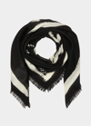 ALEXANDER MCQUEEN GRAFFITI LOGO WOOL SCARF