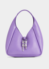 Givenchy Mini Padlock Hobo Bag In Calf Leather In Ultraviolet