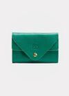 Il Bisonte Uffizi Leather Card Case In Emerald