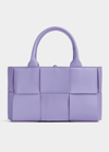 Bottega Veneta Arco Mini Intrecciato Napa Top-handle Bag In Wisteria/silver