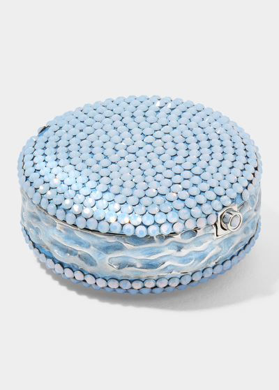 Judith Leiber Macaron Crystal Pillbox In Cotton Candy