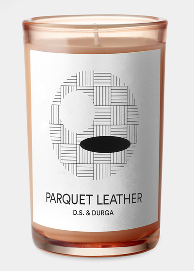 D.s. & Durga 7 Oz. Parquet Leather Candle In Pink