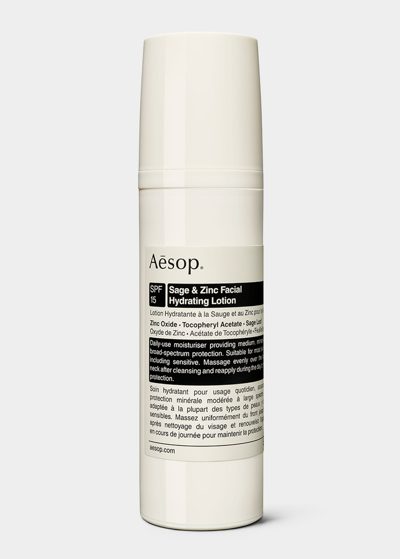 AESOP SAGE & ZINC FACIAL HYDRATING LOTION SPF 15, 1.7 OZ.