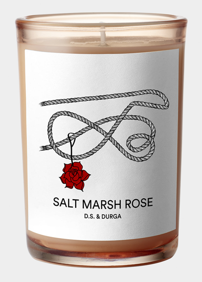 D.s. & Durga 7 Oz. Salt Marsh Rose Candle In Pink