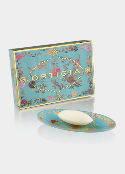 Ortigia Florio Glass Plate & Soap Set