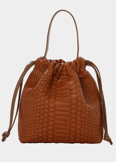 Adriana Castro La Rossy Mini Python Minaudiere Bag