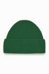 Cos Merino Wool Beanie In Green