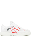 Valentino Garavani 'vl7n' White Sneakers With Maxi Logo Print And Logo Patch On The Tongue In Leathe In White