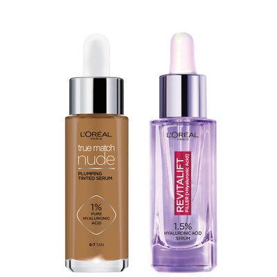 L'oréal Paris L'oreal Paris Hyaluronic Acid Revitalift Filler Serum And True Match Tinted Serum Duo (various Shade In Multi