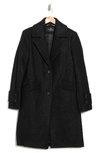 Andrew Marc Regine Pressed Bouclé Wool Blend Coat In Black