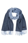 Bruno Magli Ombré Cashmere Scarf In Navy