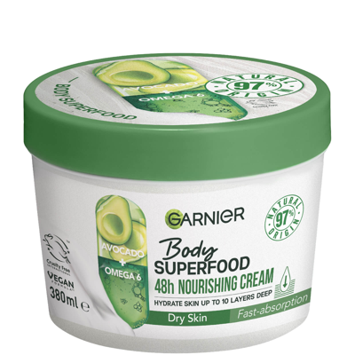 Garnier Body Superfood, Nourishing Body Cream, Avocado And Omega 6, 380ml