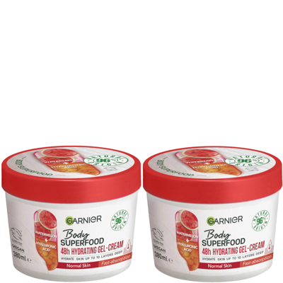 Garnier Body Superfood, Nourishing Body Cream Duos - Watermelon & Hyaluronic Acid In White