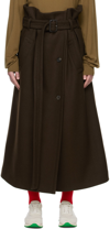 THE ROW BROWN BENITO MAXI SKIRT