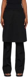 JW ANDERSON BLACK LAYERED TROUSERS