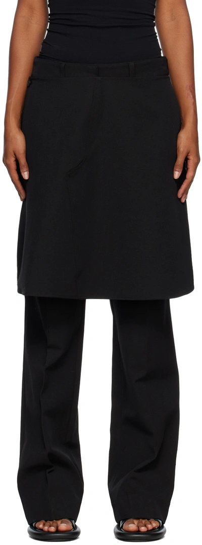 Jw Anderson Black Layered Trousers