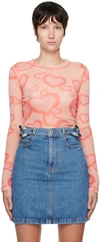 JW ANDERSON PINK GRAPHIC TOP